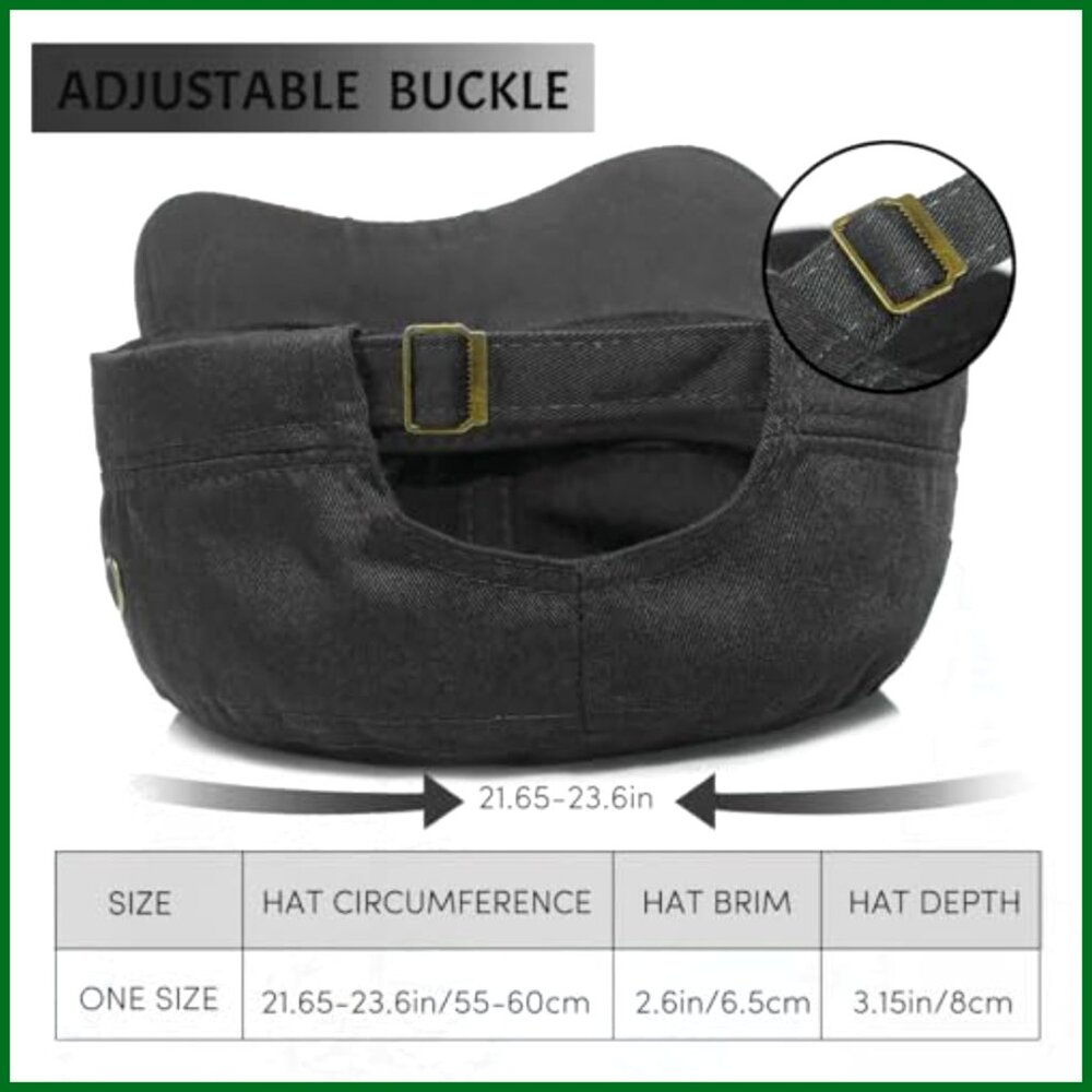 Polyester Flat Top Baseball Cap Adjustable Milita… - image 4